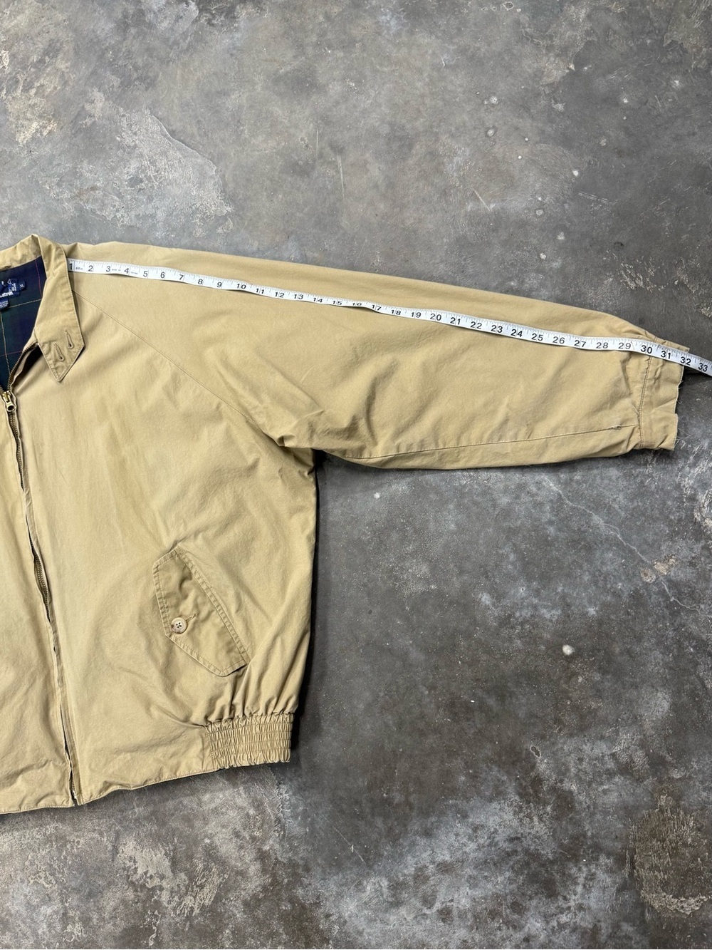 Vintage Polo Ralph Lauren Harrington Full Zip Plaid Lined Bomber Jacket - Picture 9 of 11